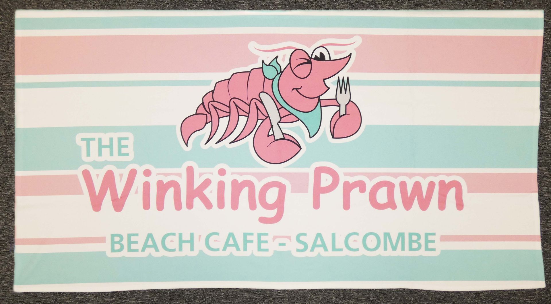 Printed Beach Towel Winking Prawn