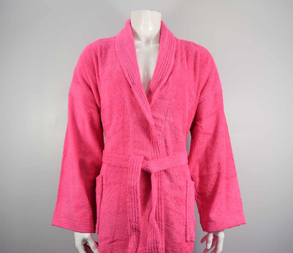 Hot pink cerise bathrobe 400 gsm