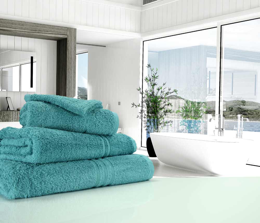 500gsm Teal green blue towels