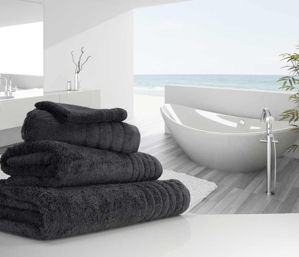 Charcoal Grey Towels - linenHall brand