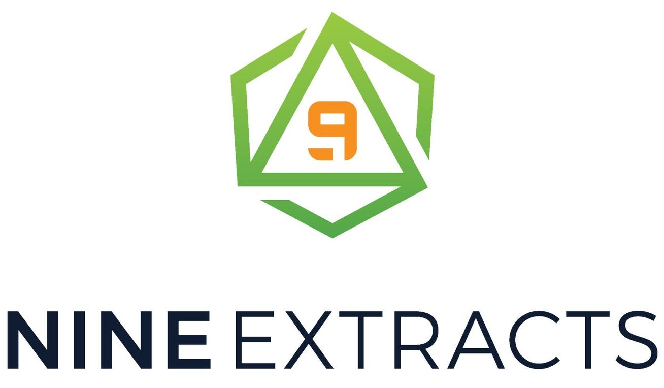 Logo: Green geometric shape with orange