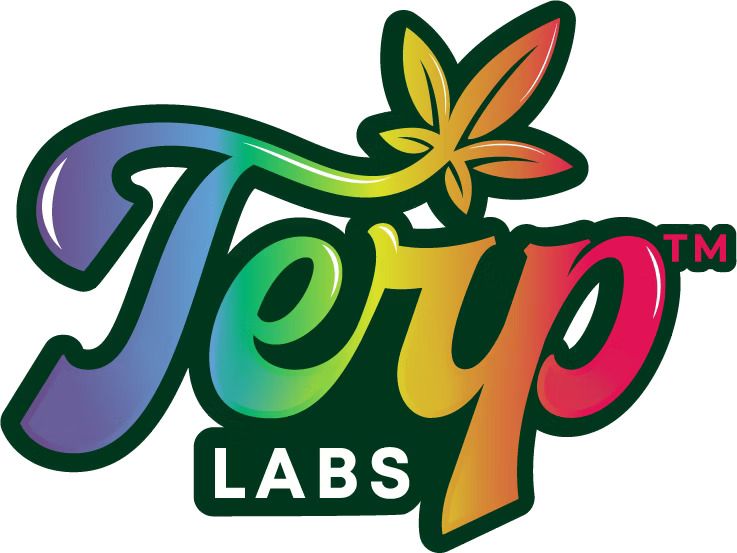 Colorful Terp Labs logo with a cannabis leaf.