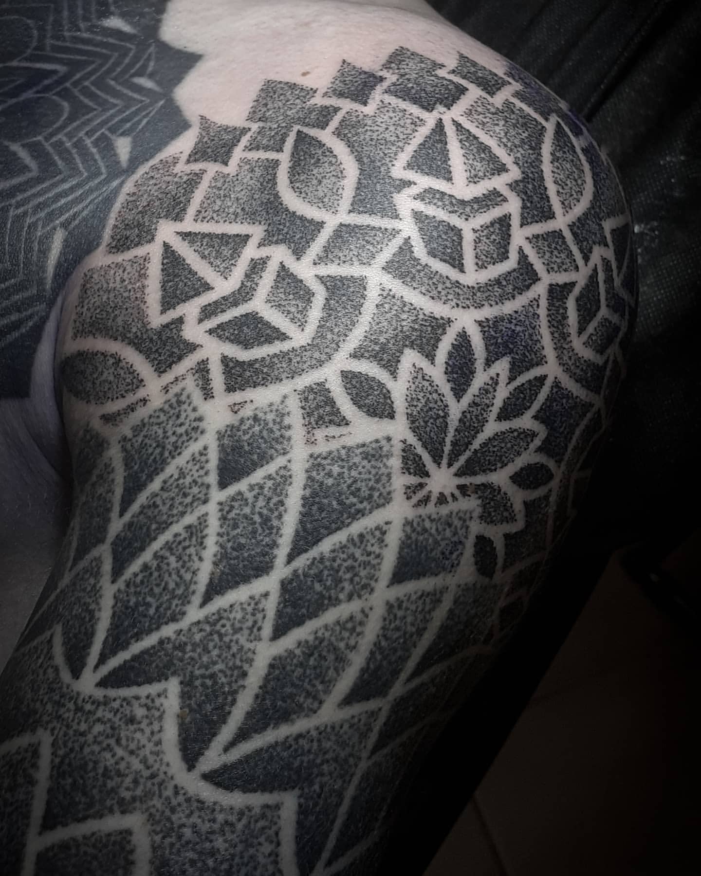 Geometric Dotwork Tattoo by Lex at Black Gold Tattoo Co in Edmonton Alberta Canada