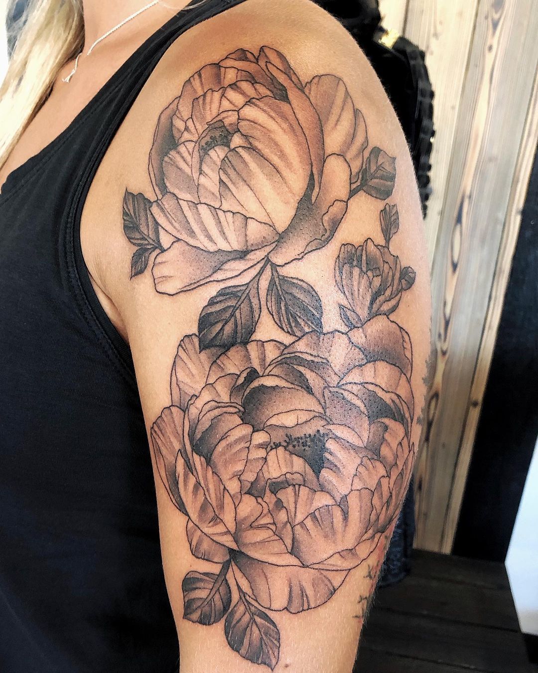 Floral Tattoo by Chad Lavers at Crimson Empire Tattoo in Edmonton Alberta Canada