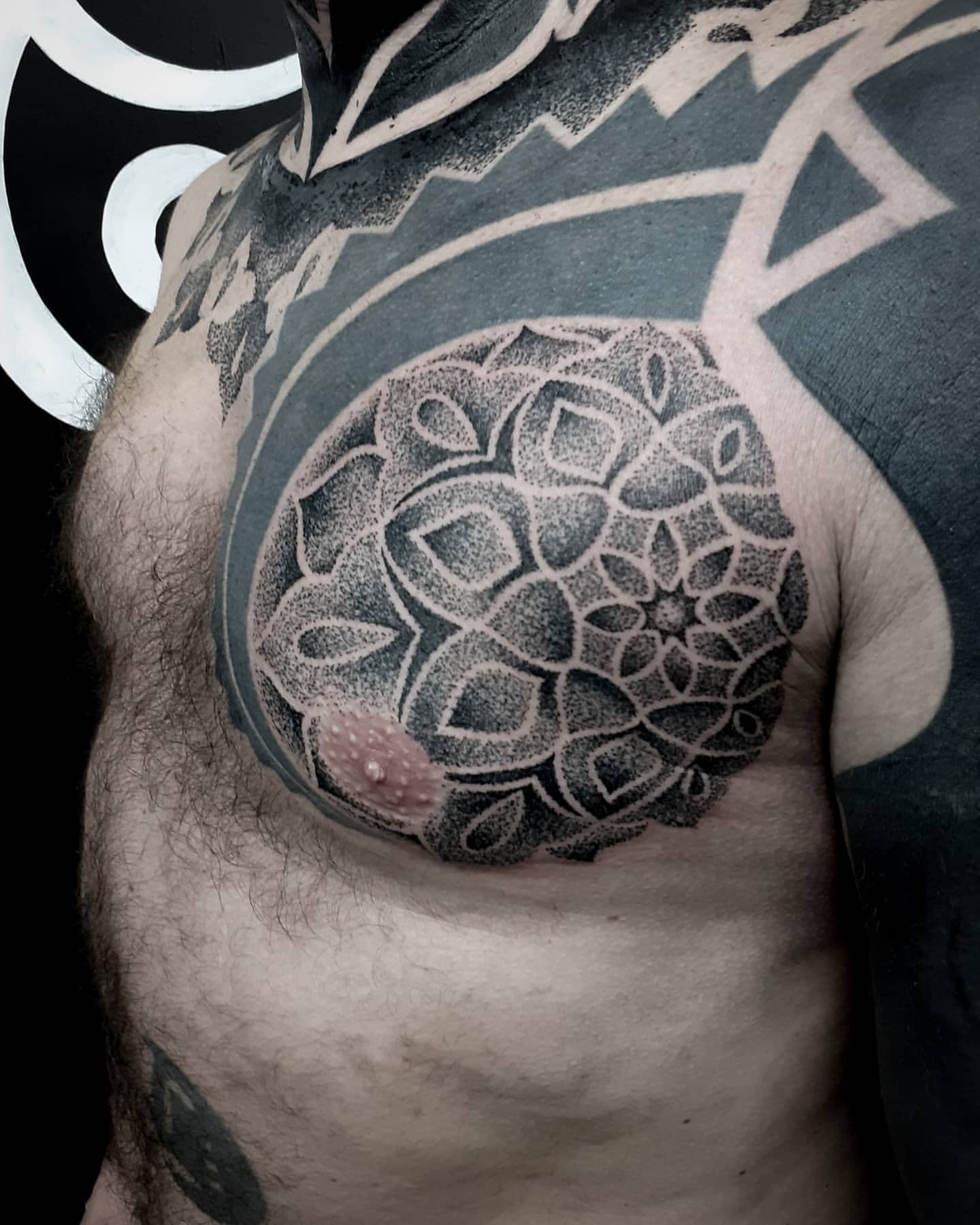 Geometric Dotwork Tattoo by Lex at Black Gold Tattoo Co in Edmonton Alberta Canada