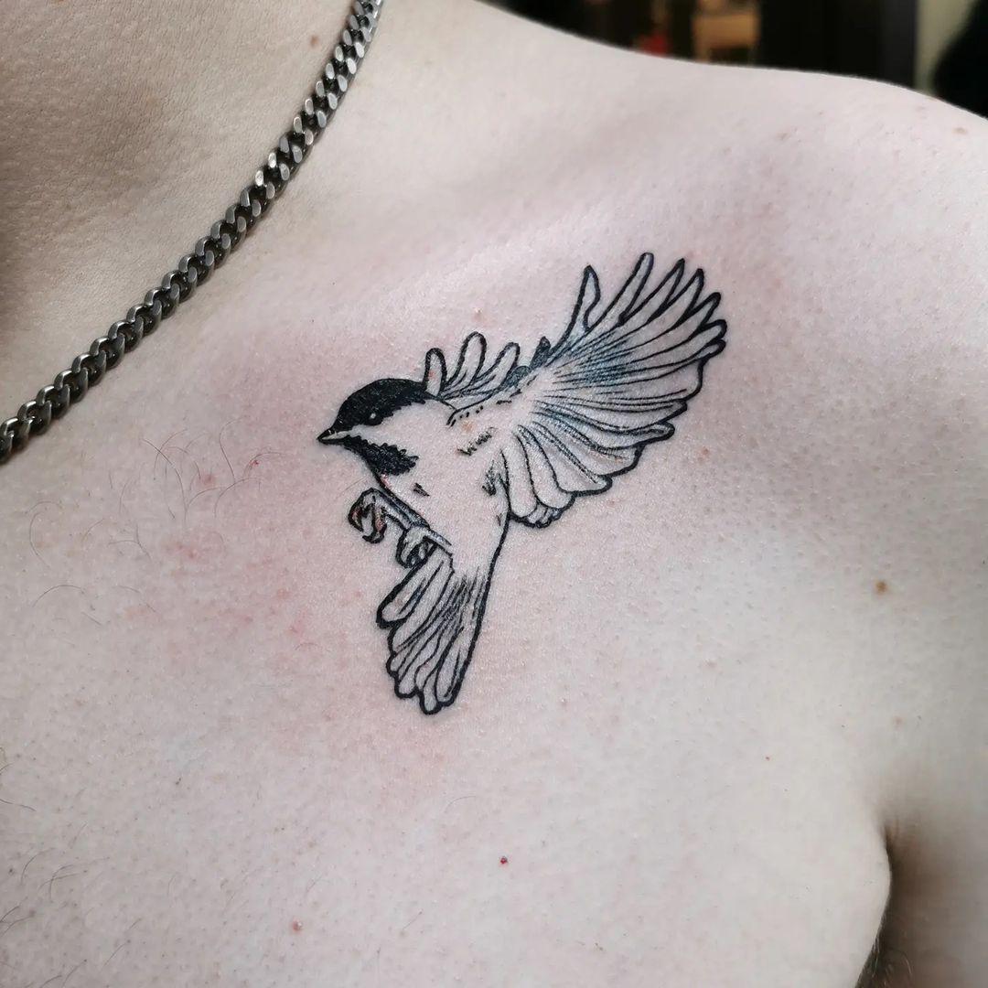 Bird Tattoo by Wen at Crimson Empire Tattoo in Edmonton Alberta Canada
