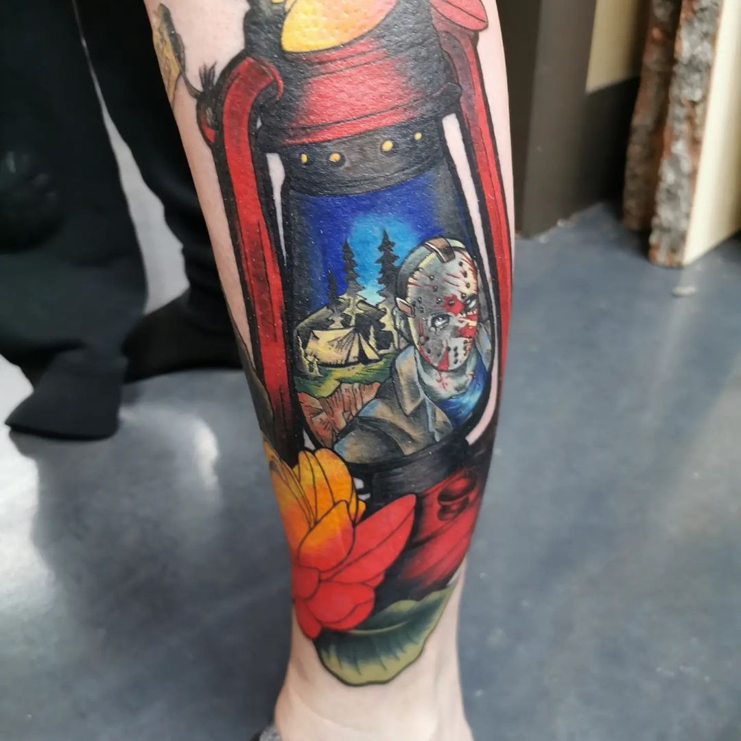 Jason (Friday the 13th) Tattoo by Wen at Crimson Empire Tattoo in Edmonton Alberta Canada