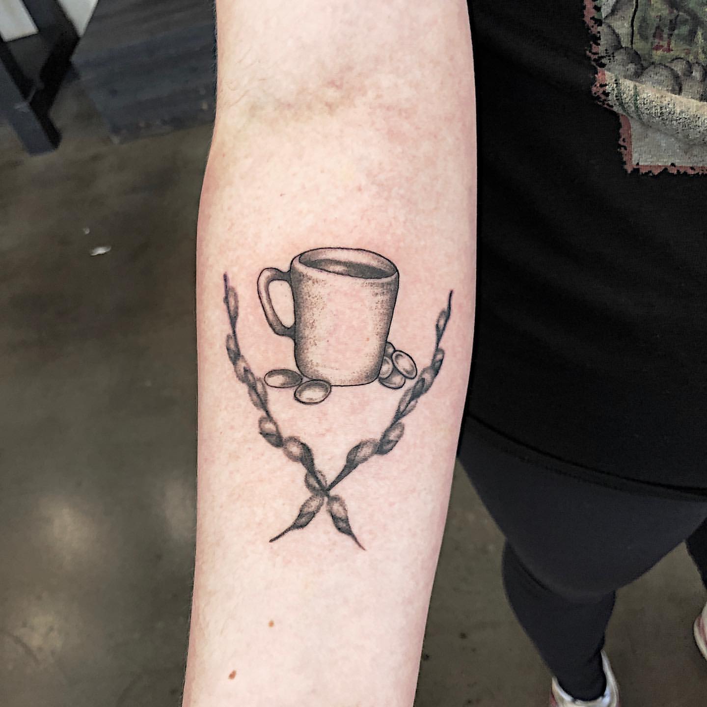 Coffee and Willow Tattoo by Tony Honning at Crimson Empire Tattoo in Edmonton Alberta Canada
