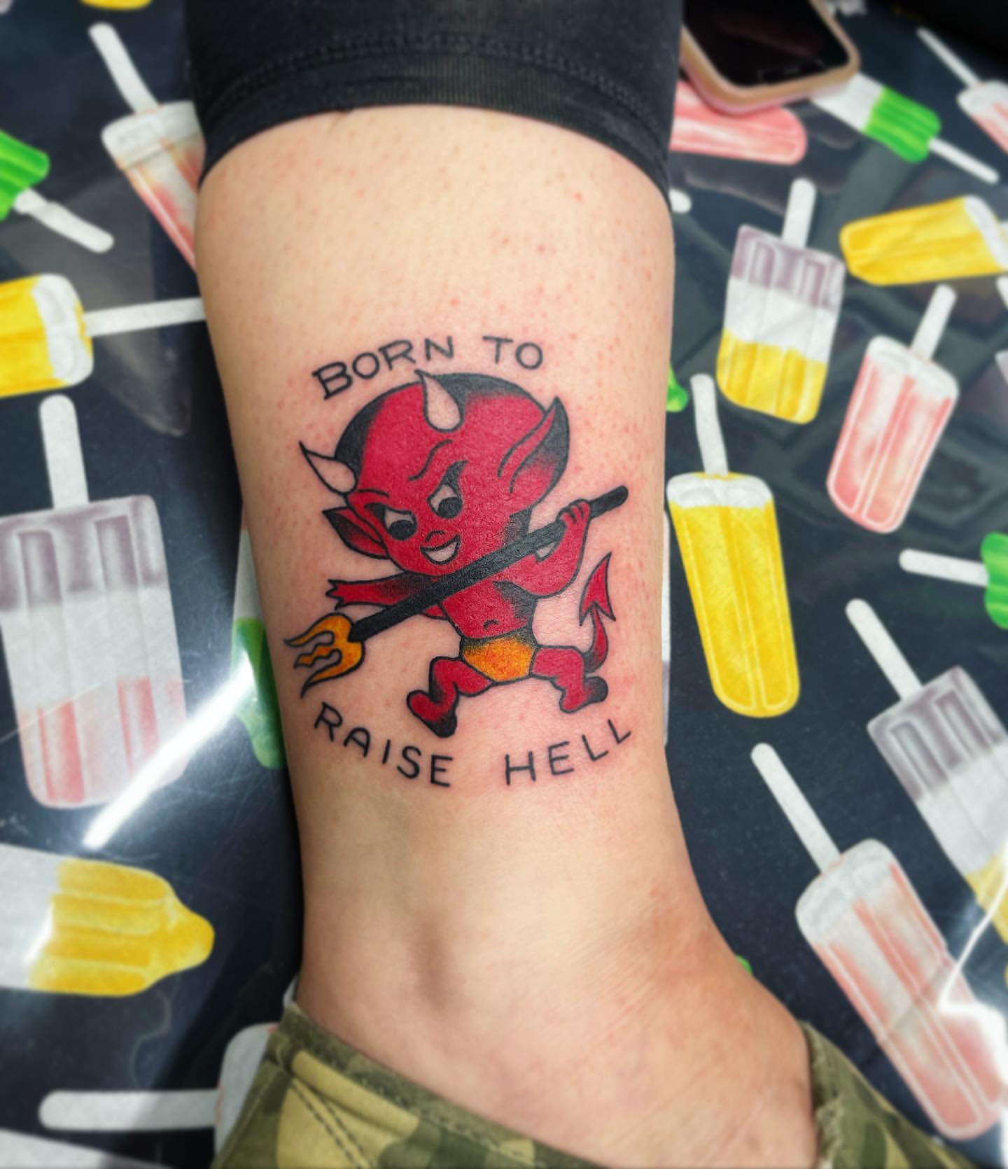 Little Devil Tattoo by Jess Alther at Black Gold Tattoo Co in Edmonton Alberta Canada