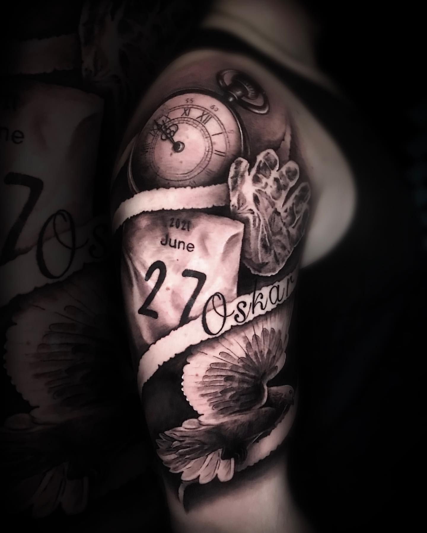 Family Tattoo by Jackson Sukhov at Black Gold Tattoo Co in Edmonton Alberta Canada