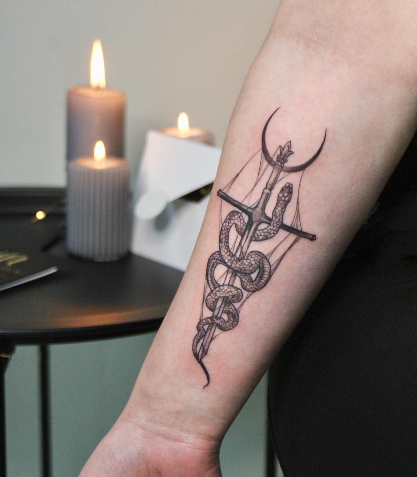 Snake Tattoo by Liza Kruk at Silver Ghost Tattoo in Edmonton Alberta Canada