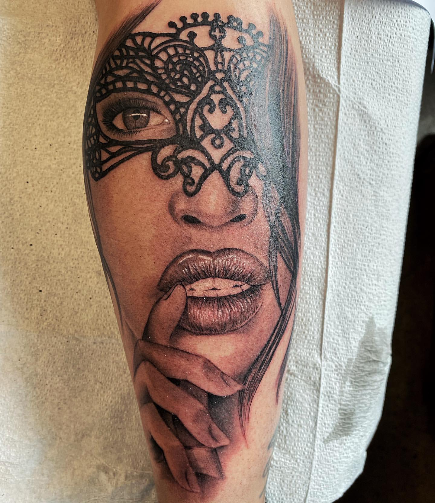 Girl Portrait Tattoo by Chad Lavers at Crimson Empire Tattoo in Edmonton Alberta Canada