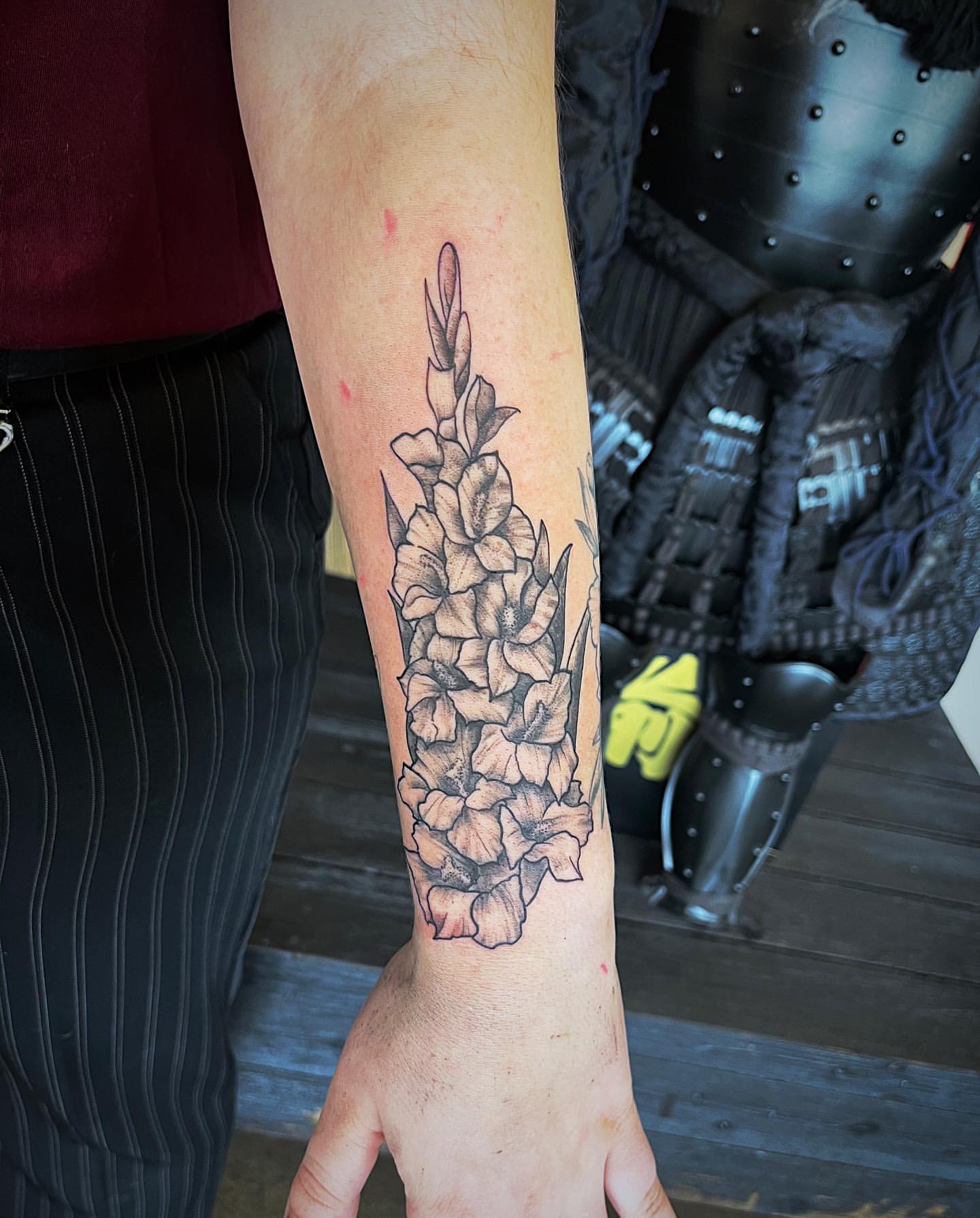 Floral Tattoo by Tony Honning at Crimson Empire Tattoo in Edmonton Alberta Canada