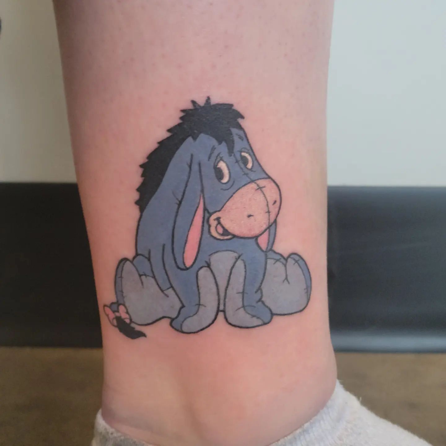 Eeyore Tattoo by Sheila Anderson at Crimson Empire Tattoo in Edmonton Alberta Canada
