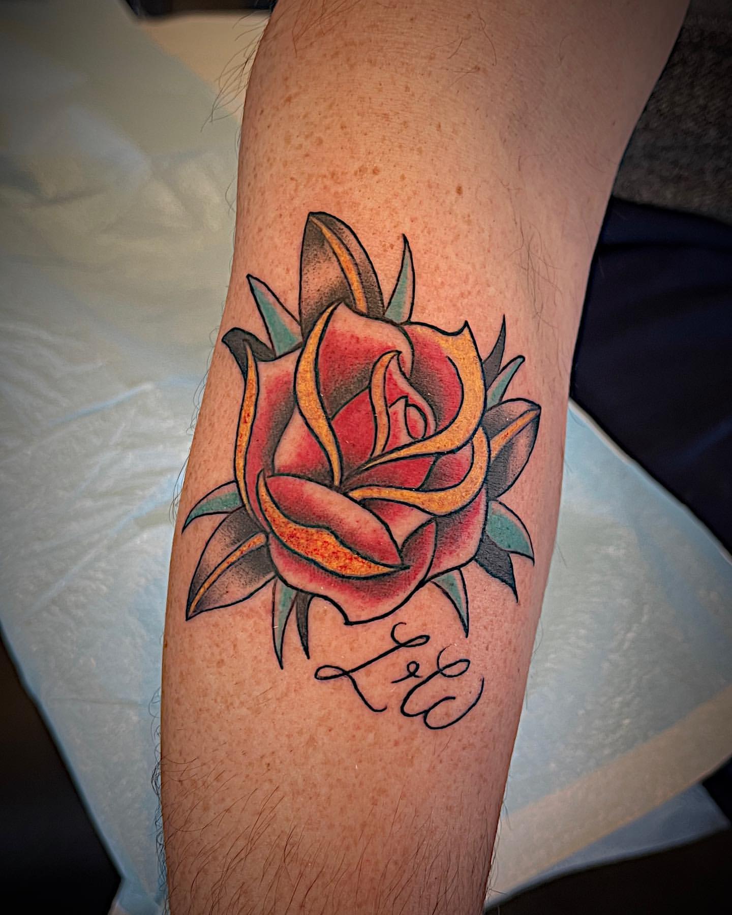 Floral Tattoo by Tony Honning at Crimson Empire Tattoo in Edmonton Alberta Canada