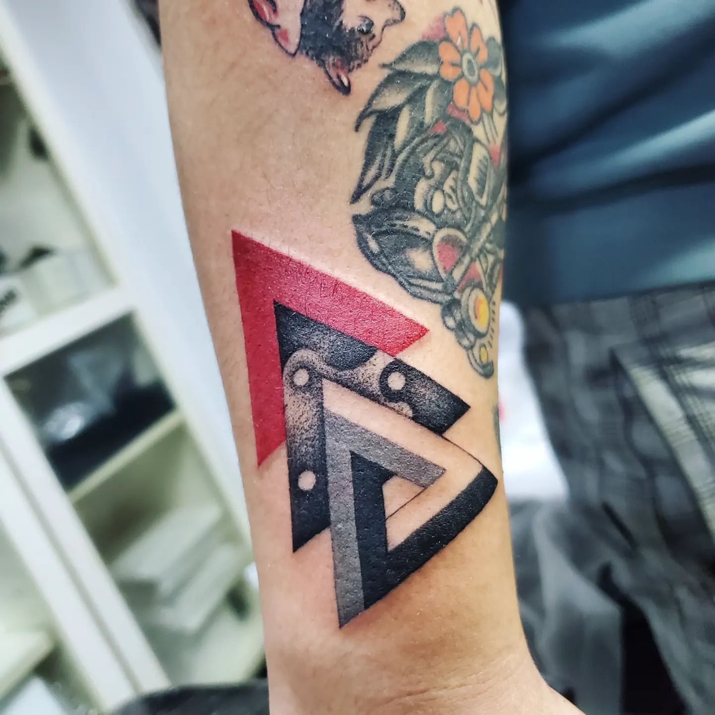 Geometric Tattoo by Ian Wang at Black Gold Tattoo Co in Edmonton Alberta Canada