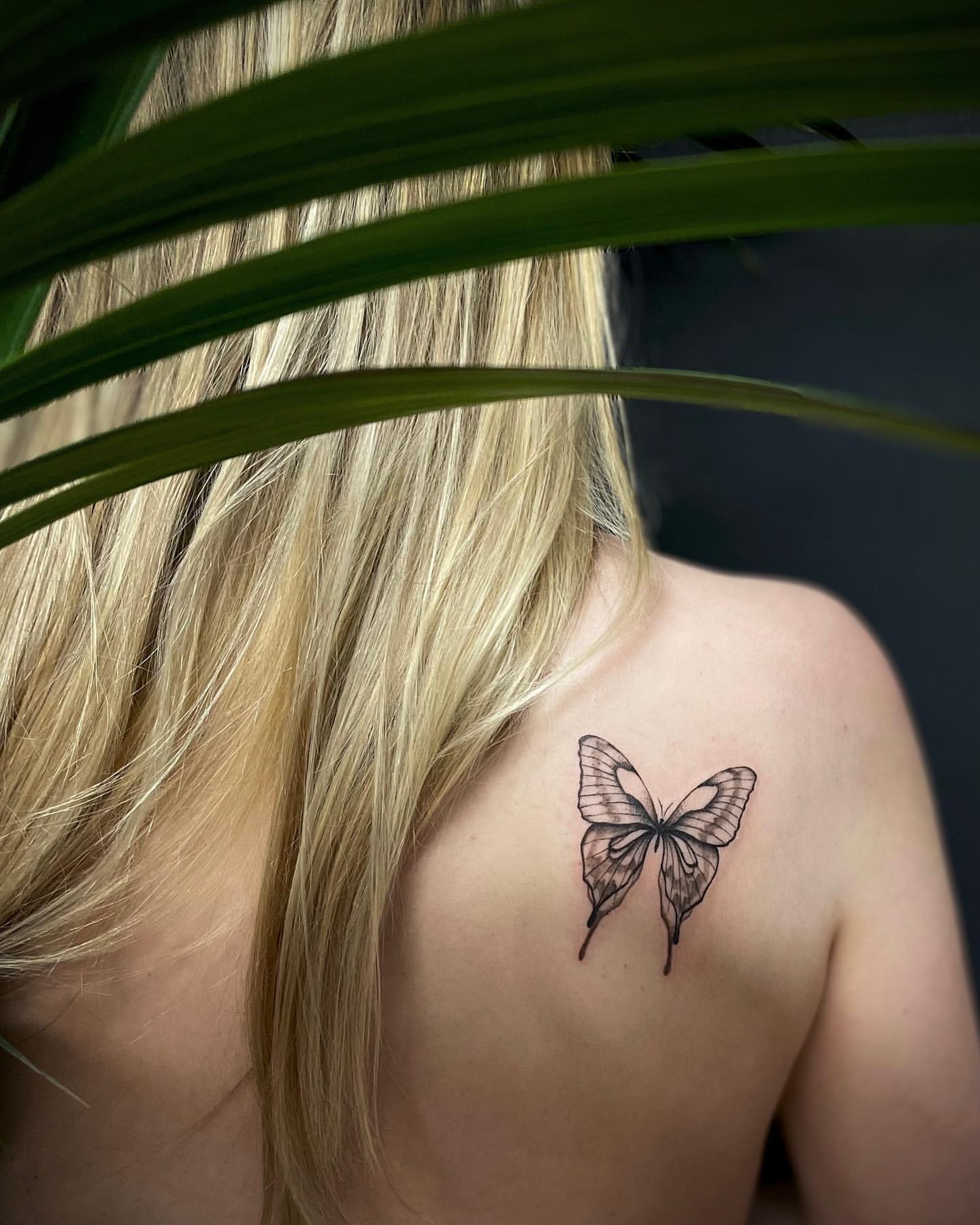 Butterfly Tattoo by Anastasiya at Silver Ghost Tattoo in Edmonton Alberta Canada