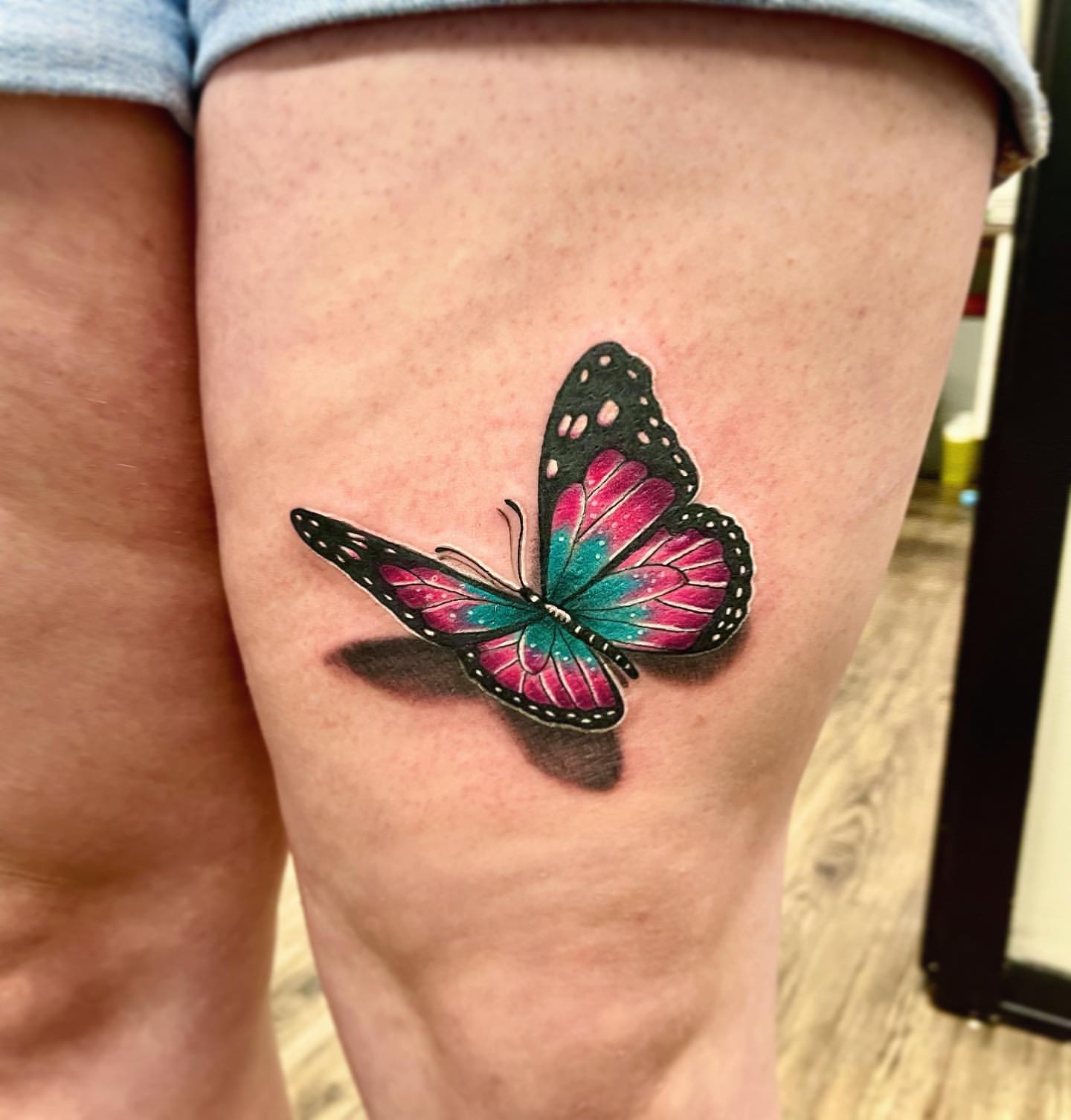 Butterfly Tattoo by Jess Alther at Black Gold Tattoo Co in Edmonton Alberta Canada