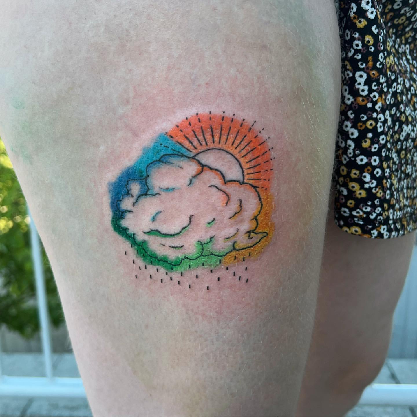 Raincloud Tattoo by Vinny Nguyen at Crimson Empire Tattoo in Edmonton Alberta Canada