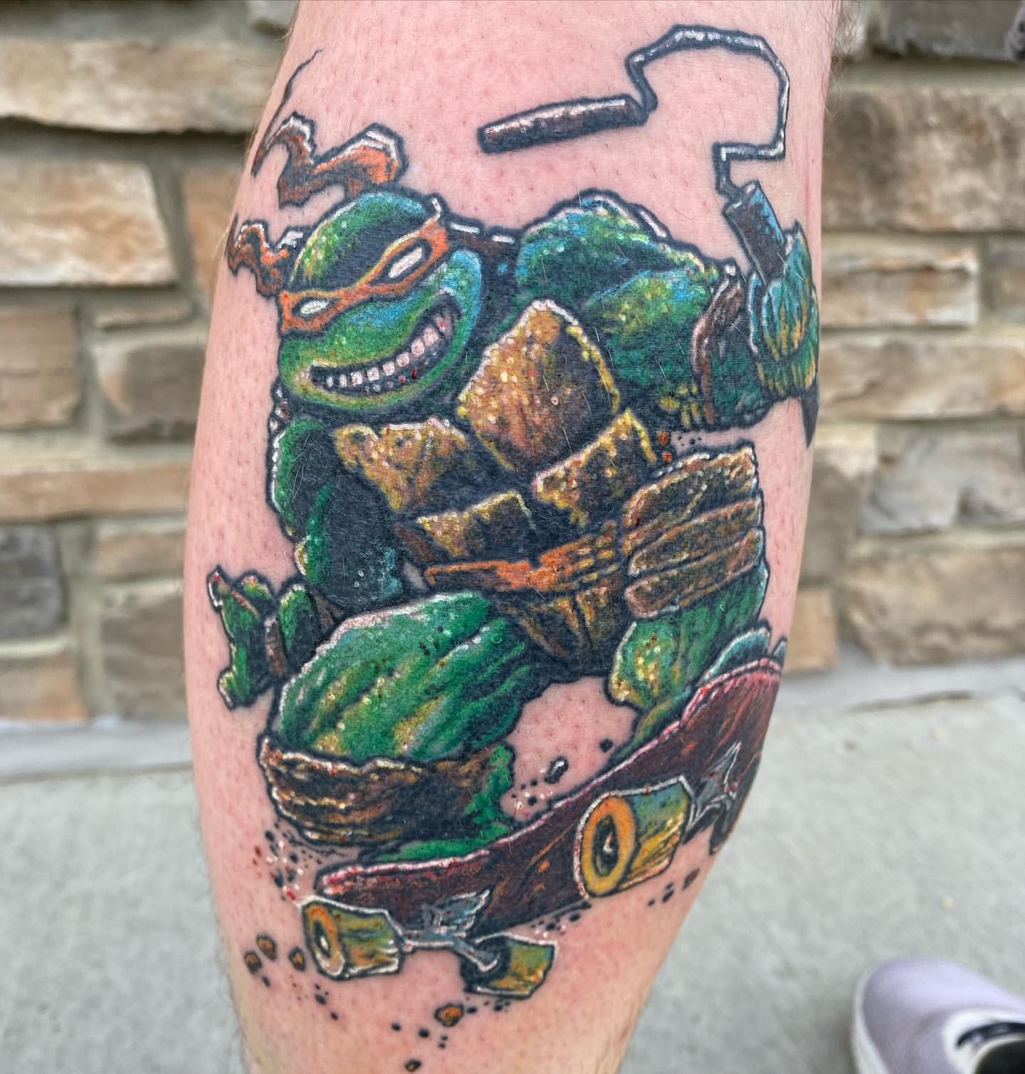 Michaelangelo Tattoo by Chris Labrenz at Black Gold Tattoo Co in Edmonton Alberta Canada