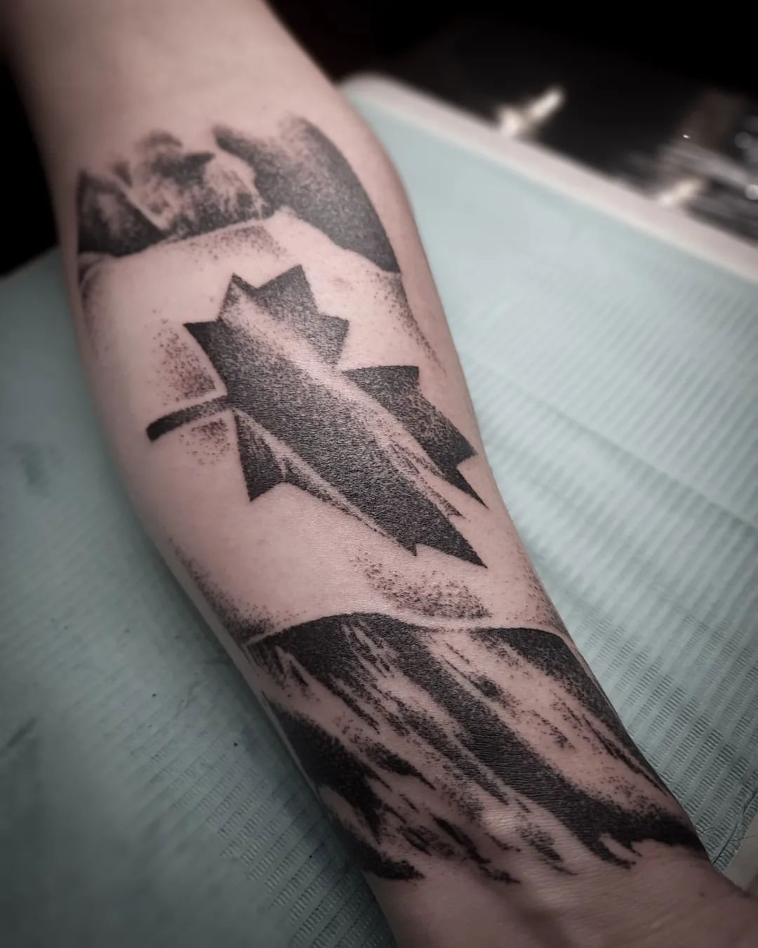 Canada Flag Tattoo by Alex at Black Gold Tattoo Co in Edmonton Alberta Canada
