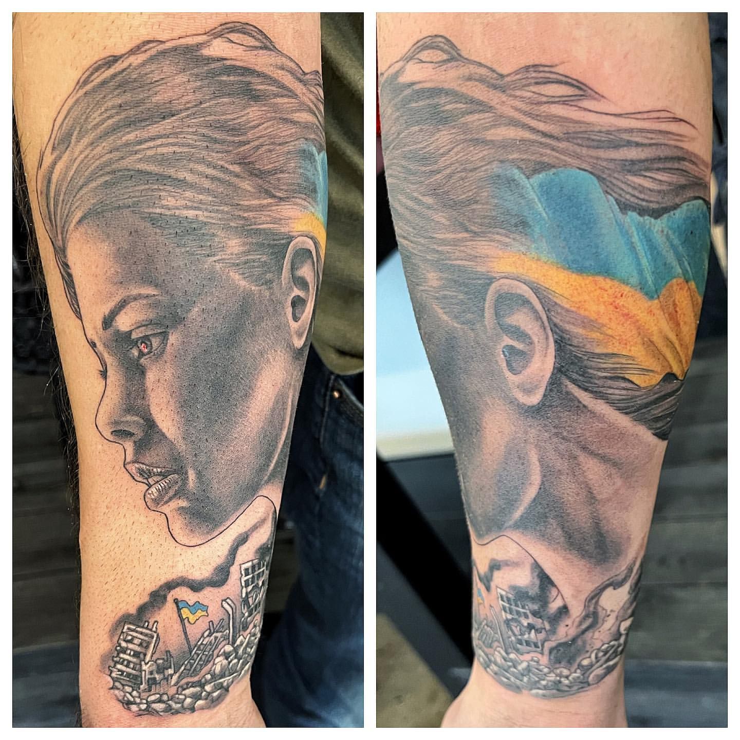 Ukraine Tattoo by Chad Lavers at Crimson Empire Tattoo in Edmonton Alberta Canada