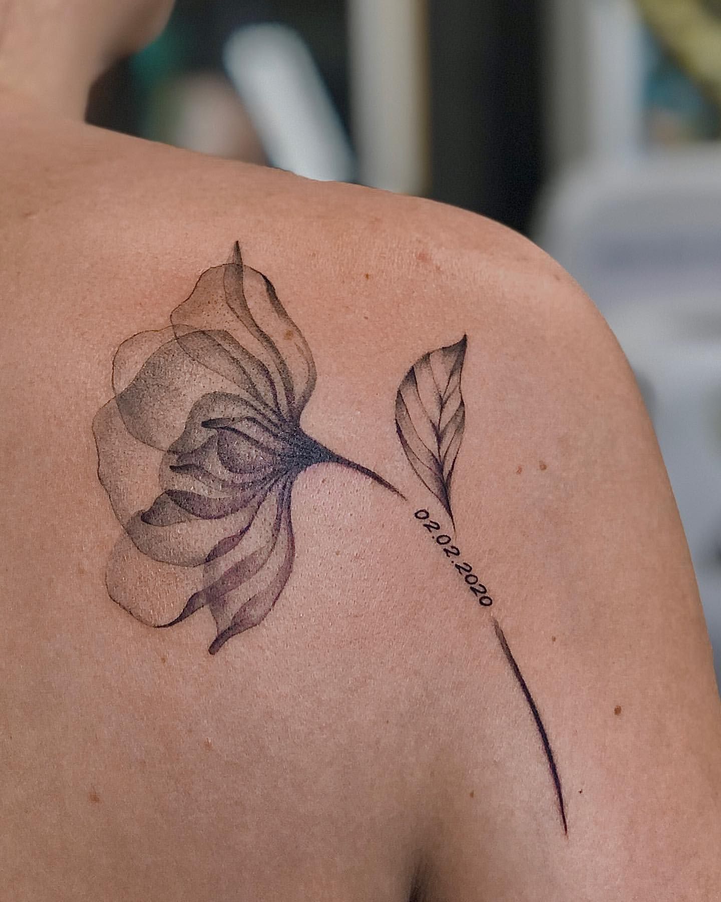 Flower Tattoo by Anastasiya at Silver Ghost Tattoo in Edmonton Alberta Canada
