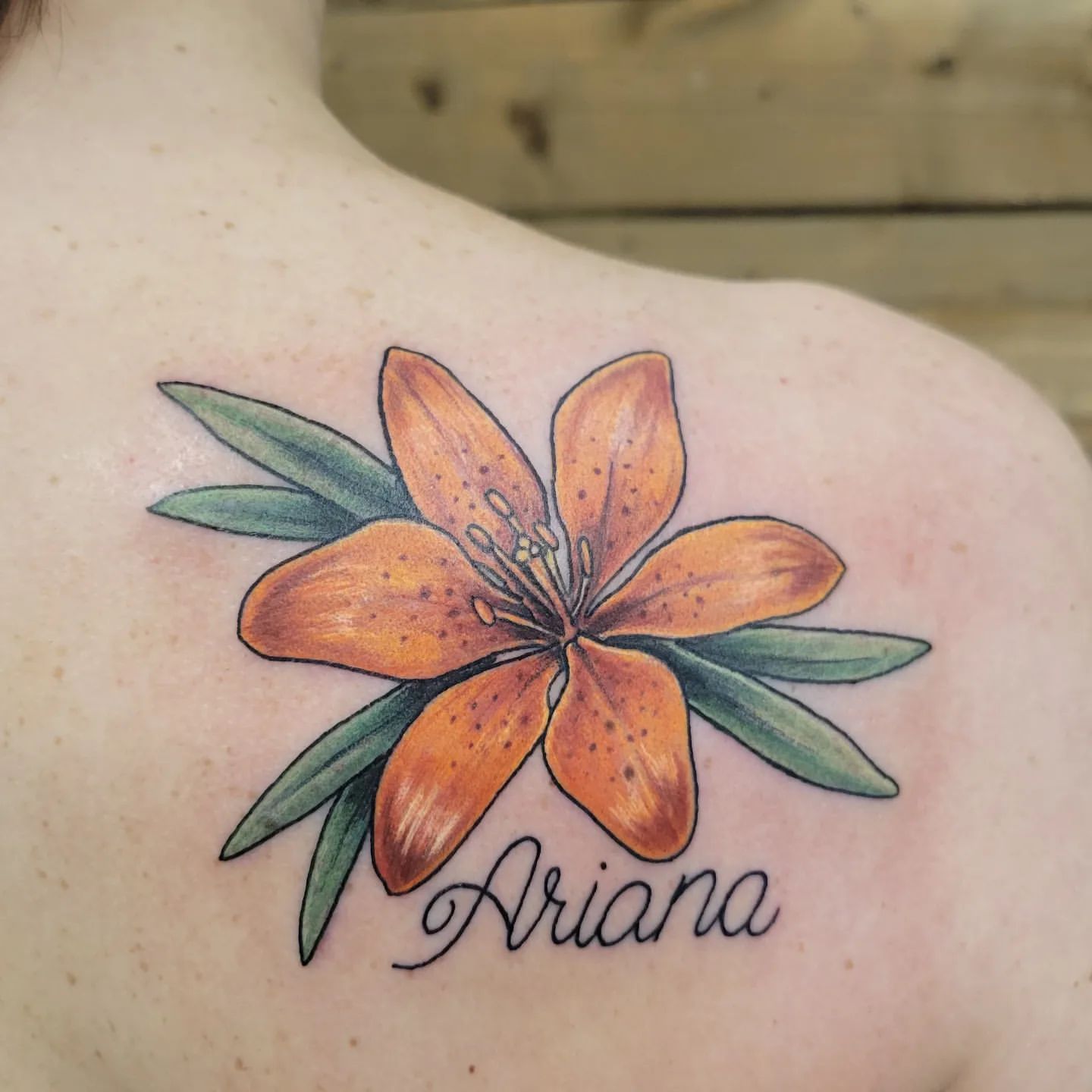 Lily Tattoo by Sheila Anderson at Crimson Empire Tattoo in Edmonton Alberta Canada