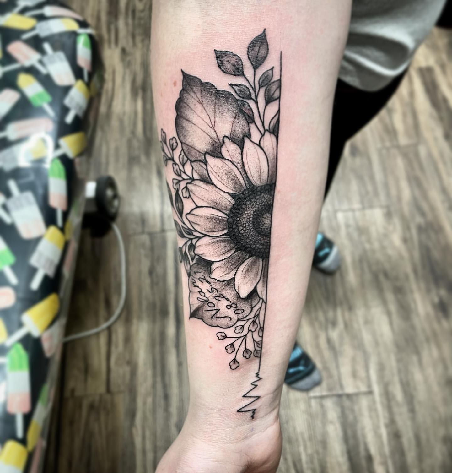 Floral Tattoo by Jess Alther at Black Gold Tattoo Co in Edmonton Alberta Canada
