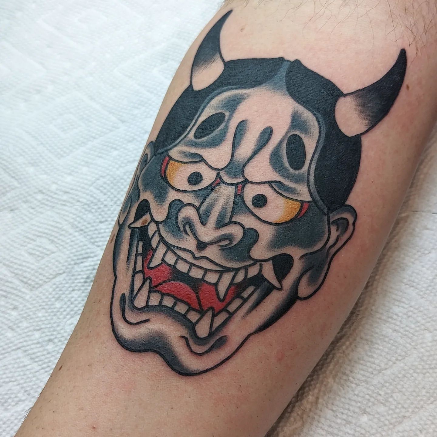 Hannya Tattoo by Chris Benson at Silver Ghost Tattoo in Edmonton Alberta Canada