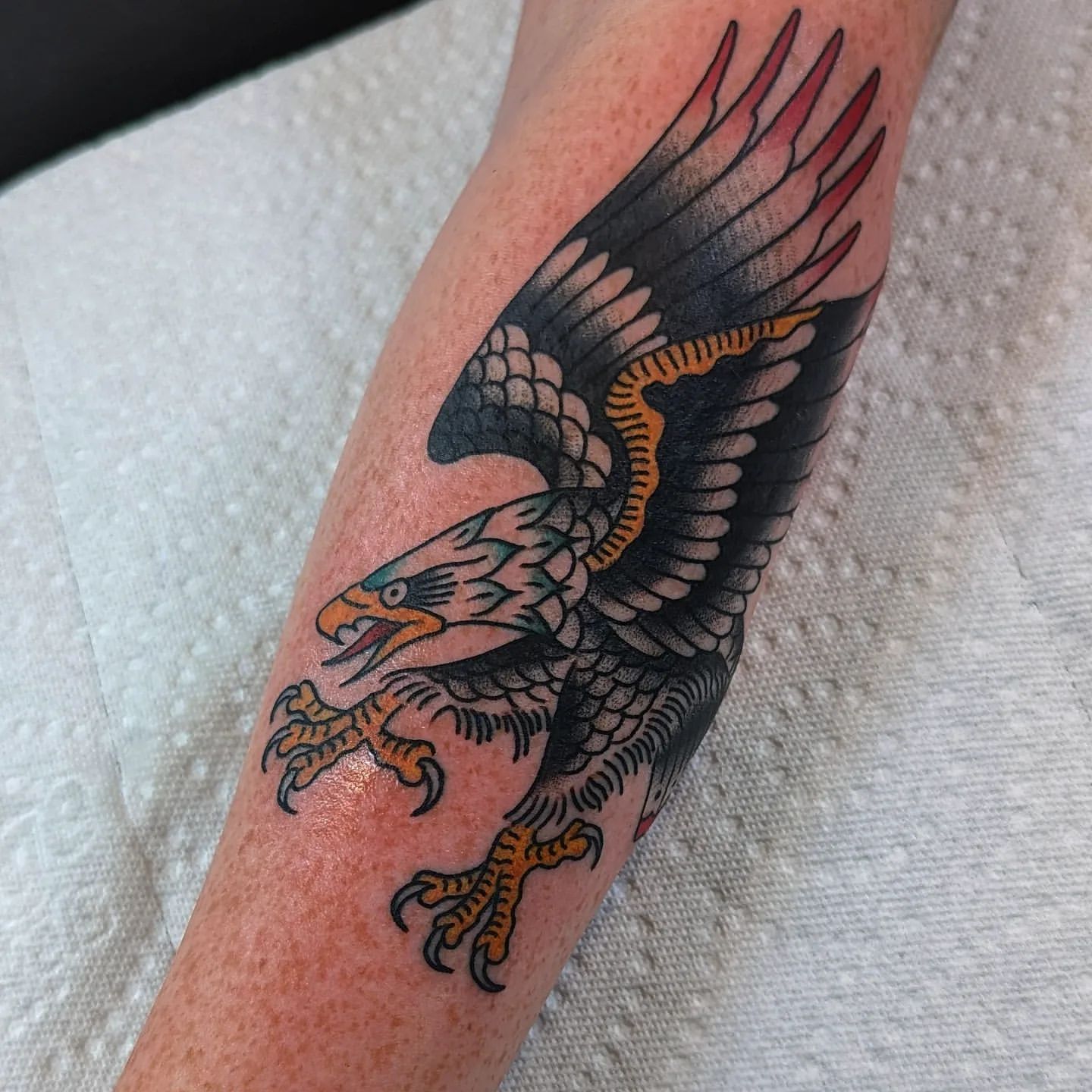 Eagle Tattoo by Chris Benson at Silver Ghost Tattoo in Edmonton Alberta Canada