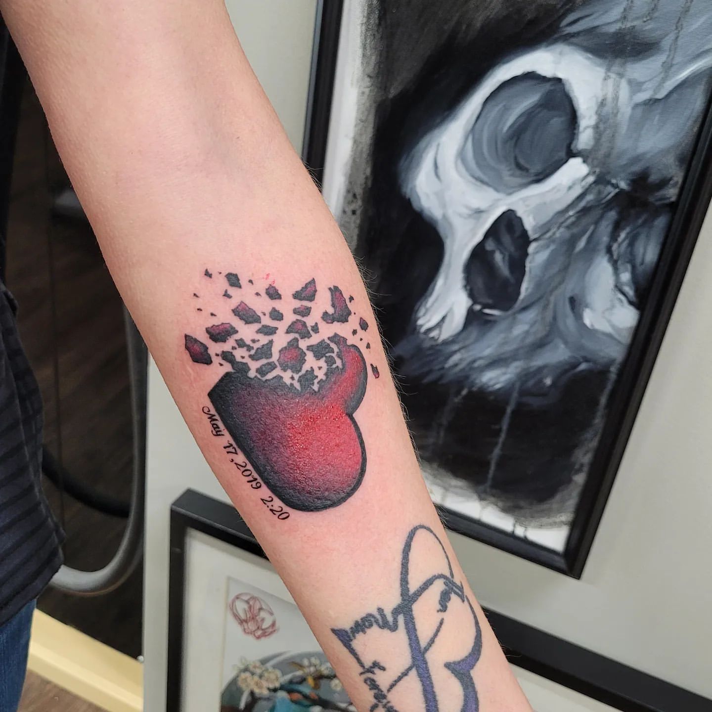 Broken Heart Tattoo by Ian Wang at Black Gold Tattoo Co in Edmonton Alberta Canada
