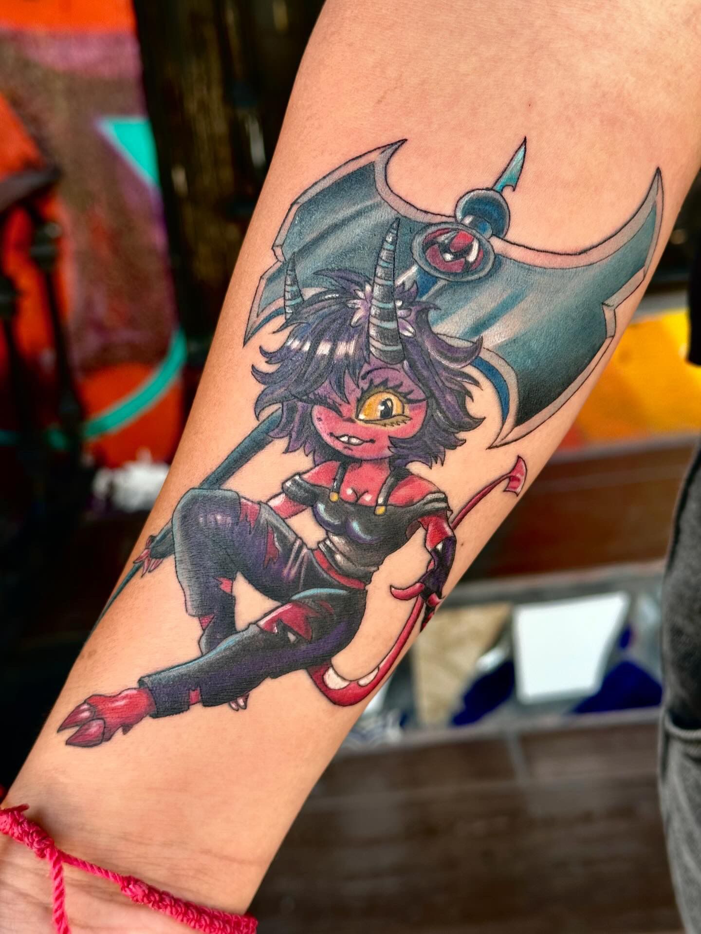 Demon Tattoo by Sly at Silver Ghost Tattoo in Edmonton Alberta Canada