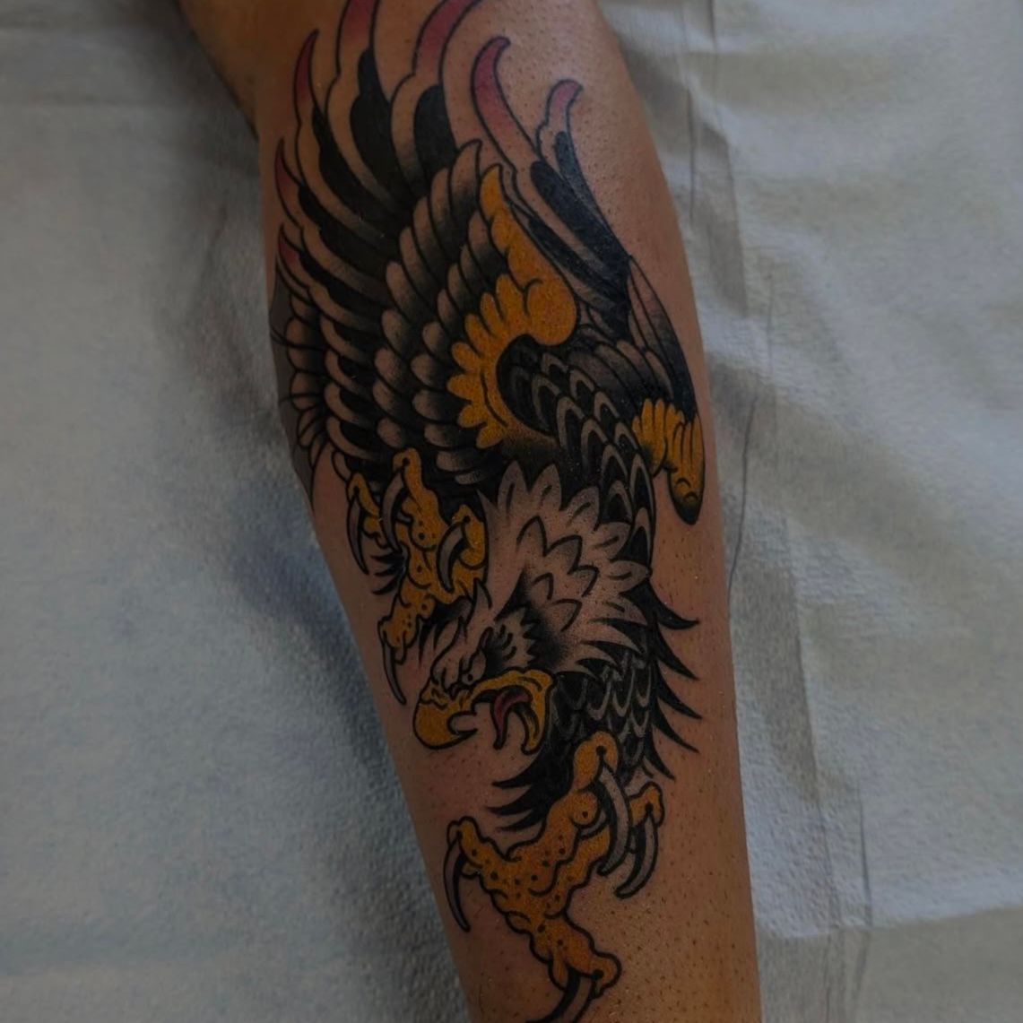 Eagle Tattoo by Chris Benson at Silver Ghost Tattoo in Edmonton Alberta Canada