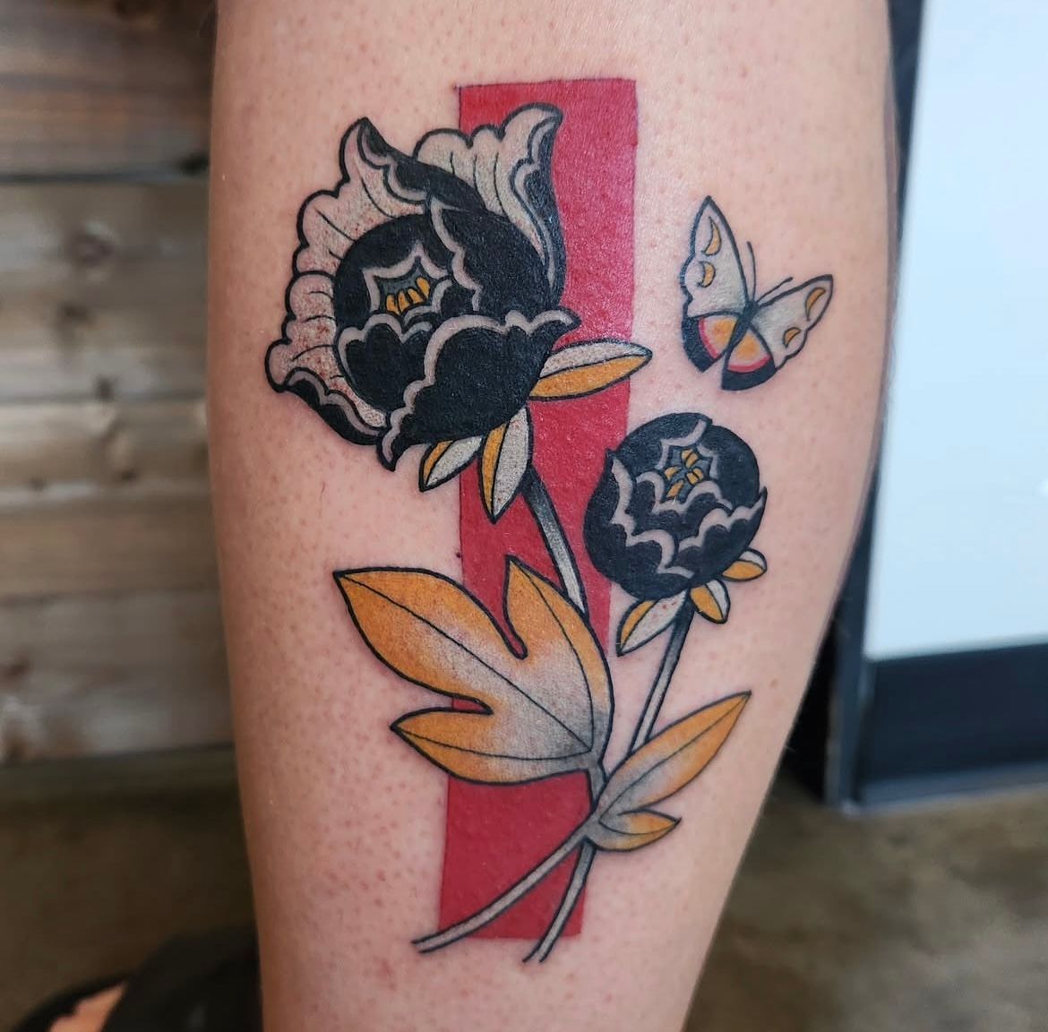 Floral Tattoo by Sheila Anderson at Crimson Empire Tattoo in Edmonton Alberta Canada