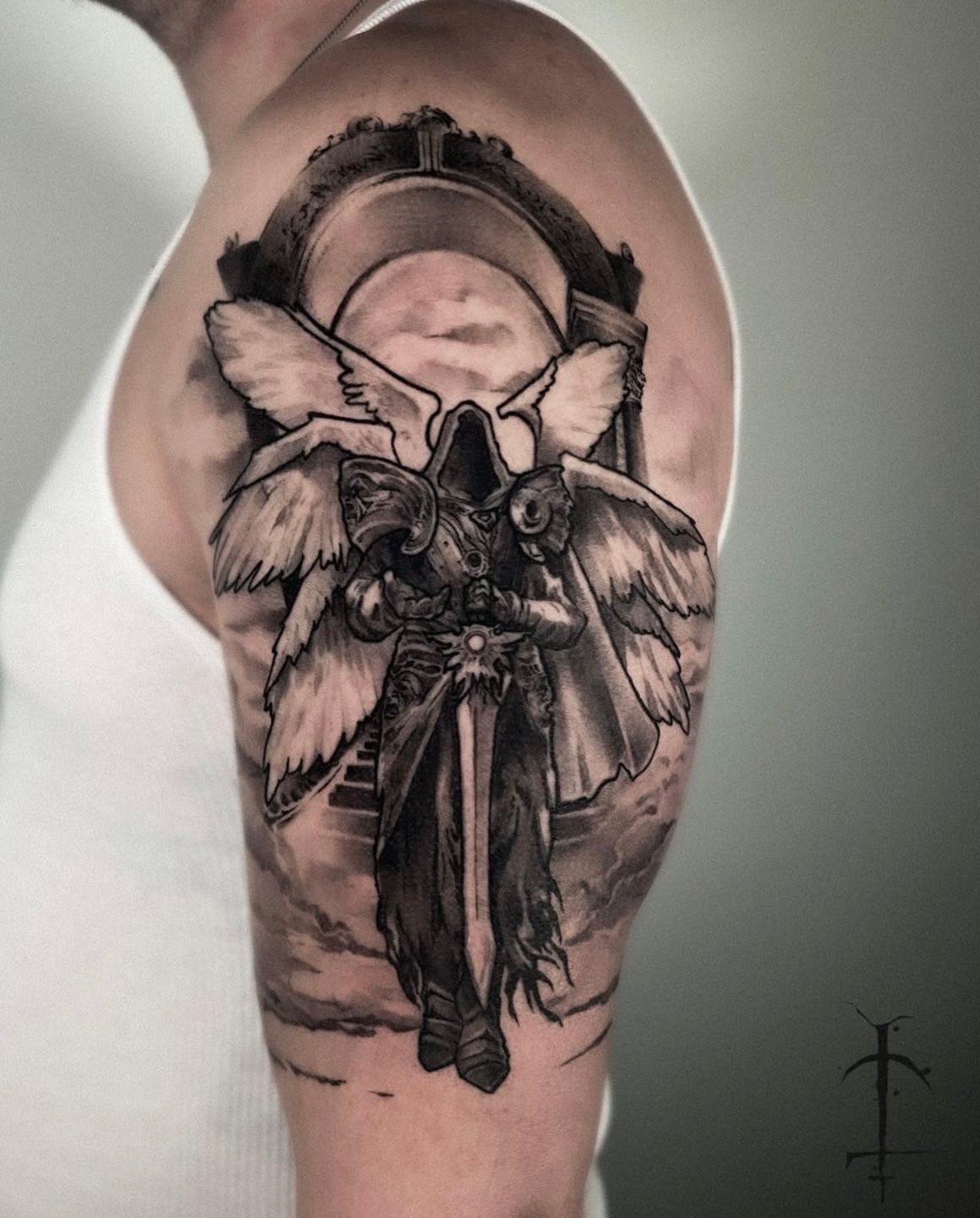 Inarius Tattoo by Val at Silver Ghost Tattoo in Edmonton Alberta Canada