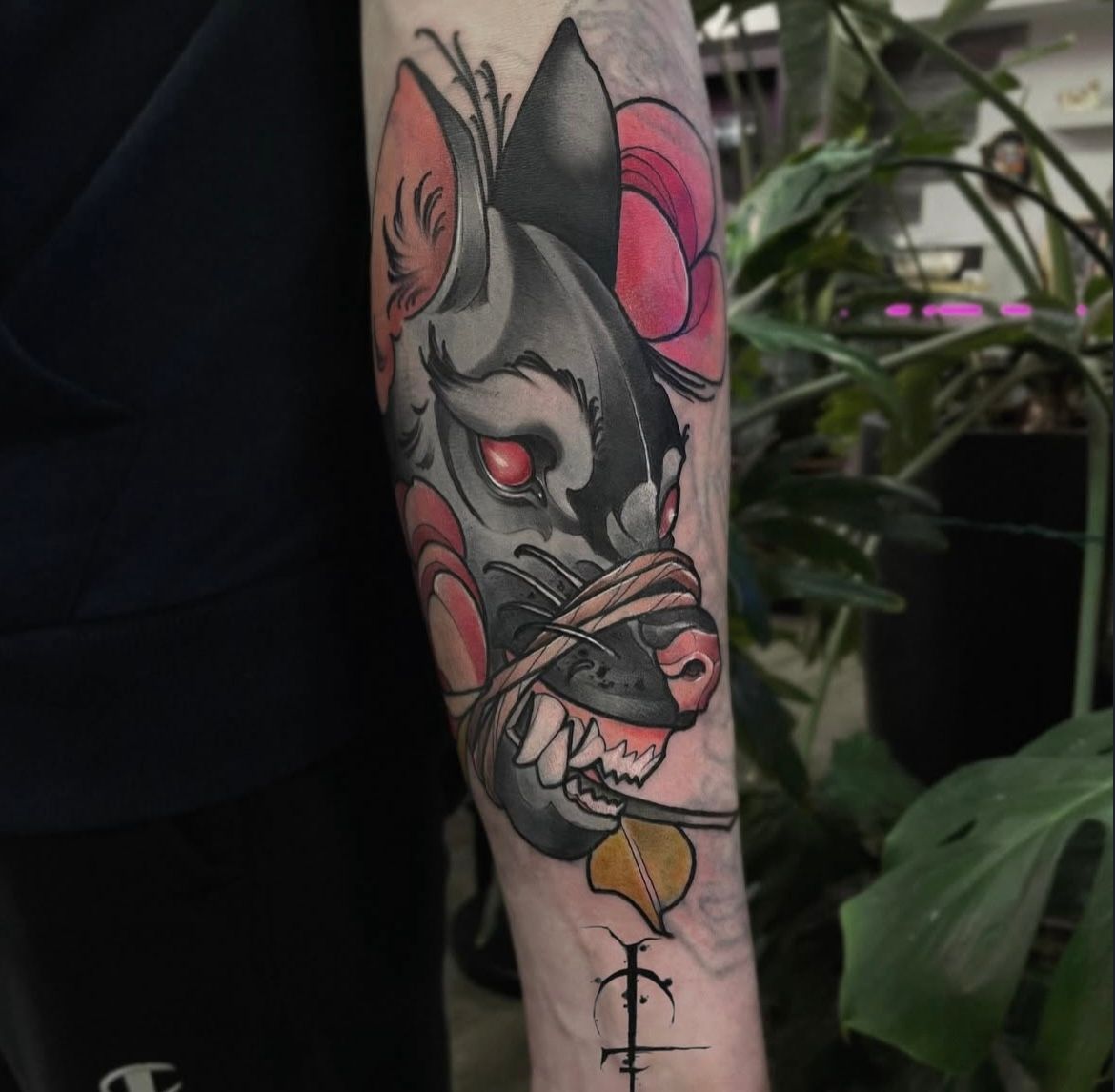 Wolf Tattoo by Val at Silver Ghost Tattoo in Edmonton Alberta Canada