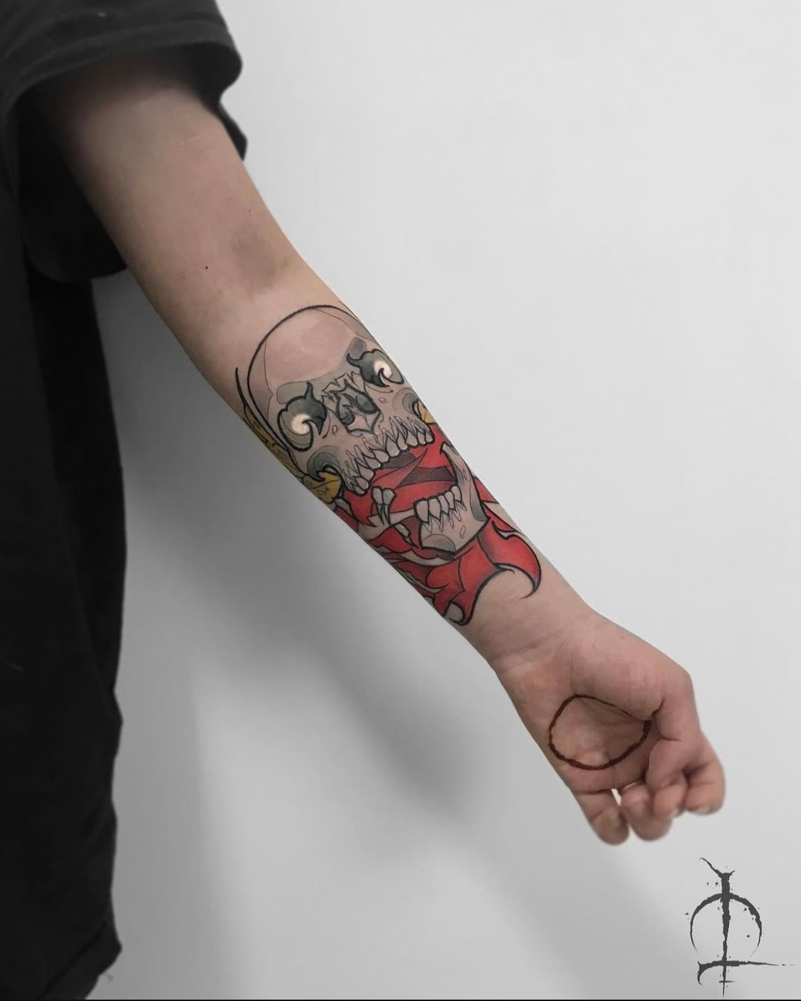 Skull Tattoo by Val at Silver Ghost Tattoo in Edmonton Alberta Canada