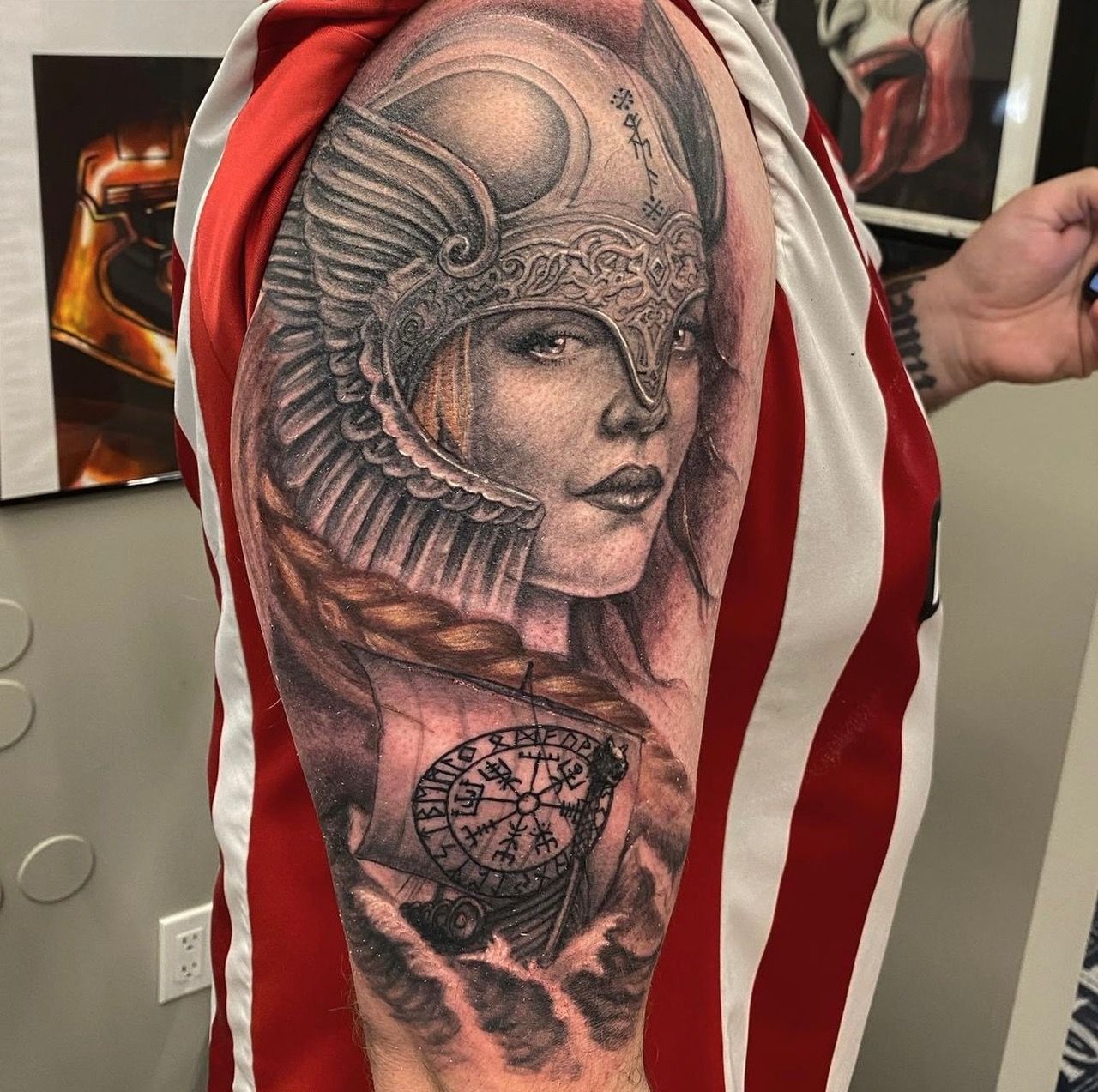 Freya Tattoo by Steve Hayes at Black Gold Tattoo Co in Edmonton Alberta Canada