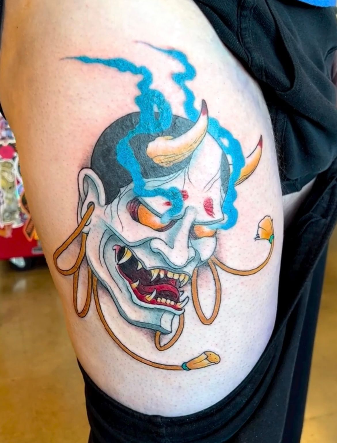 Hannya Mask Tattoo by Curt Semeniuk at Crimson Empire Tattoo in Edmonton Alberta Canada