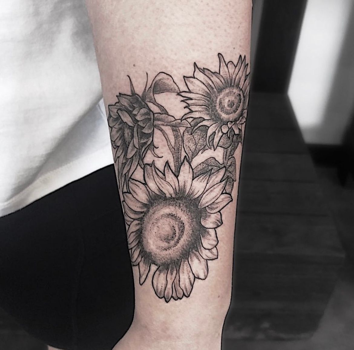 Floral Tattoo by Tony Honning at Silver Ghost Tattoo in Edmonton Alberta Canada