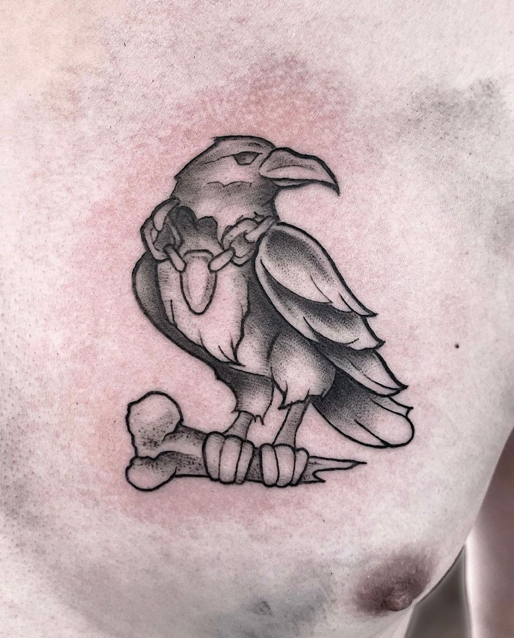 Bird Tattoo by Tony Honning at Silver Ghost Tattoo in Edmonton Alberta Canada