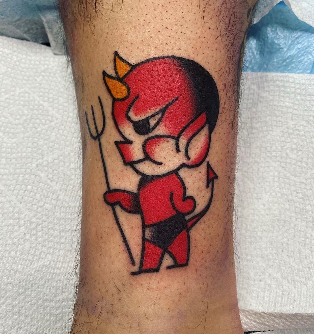 Devil Tattoo by JD Pezderic at Silver Ghost Tattoo in Edmonton Alberta Canada