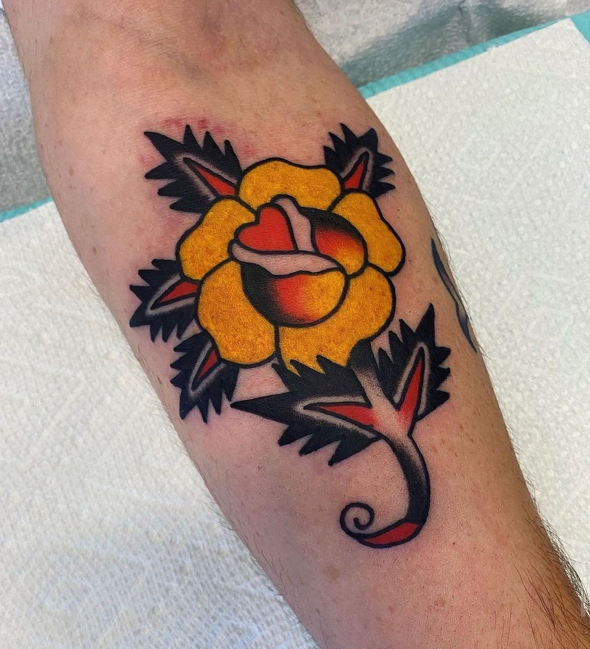 Rose Tattoo by JD Pezderic at Silver Ghost Tattoo in Edmonton Alberta Canada