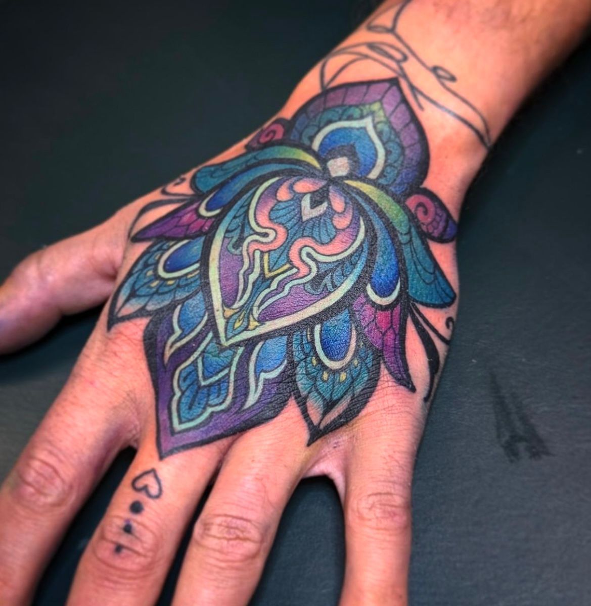 Lotus Tattoo by Amber Strange at Silver Ghost Tattoo in Edmonton Alberta Canada