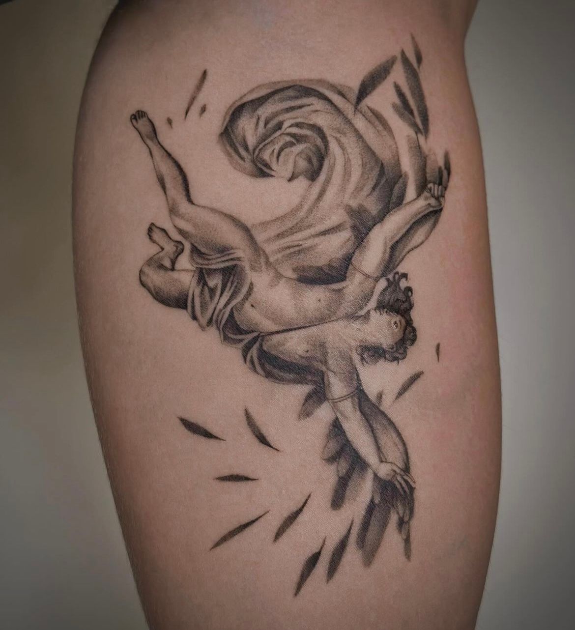 Icarus Tattoo by Anastasiya at Silver Ghost Tattoo in Edmonton Alberta Canada