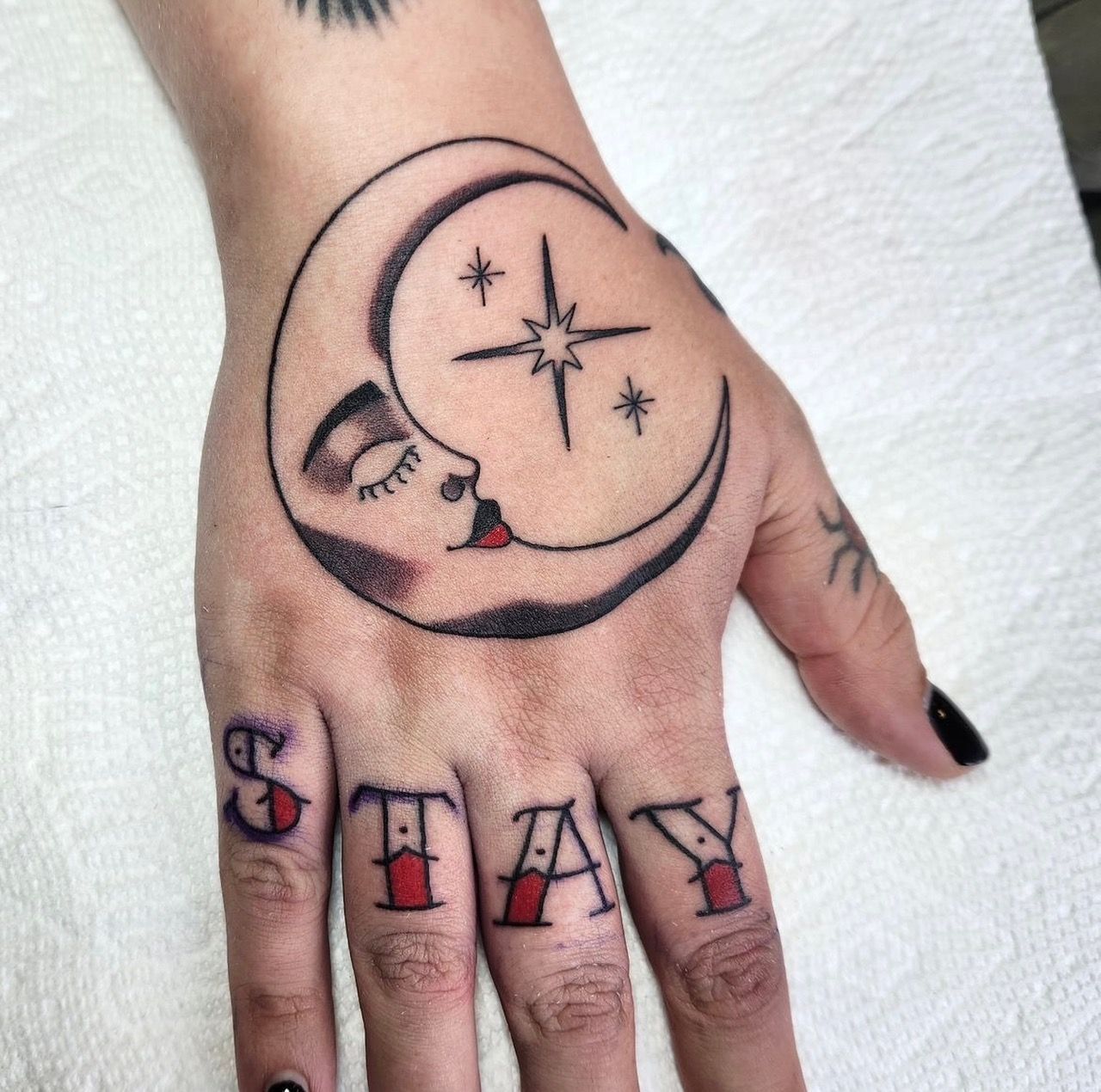Moon Tattoo by Sheila Anderson at Crimson Empire Tattoo in Edmonton Alberta Canada
