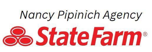 Logo of Nancy Pipinich Agency, State Farm insurance. Red and white emblem and text on white.