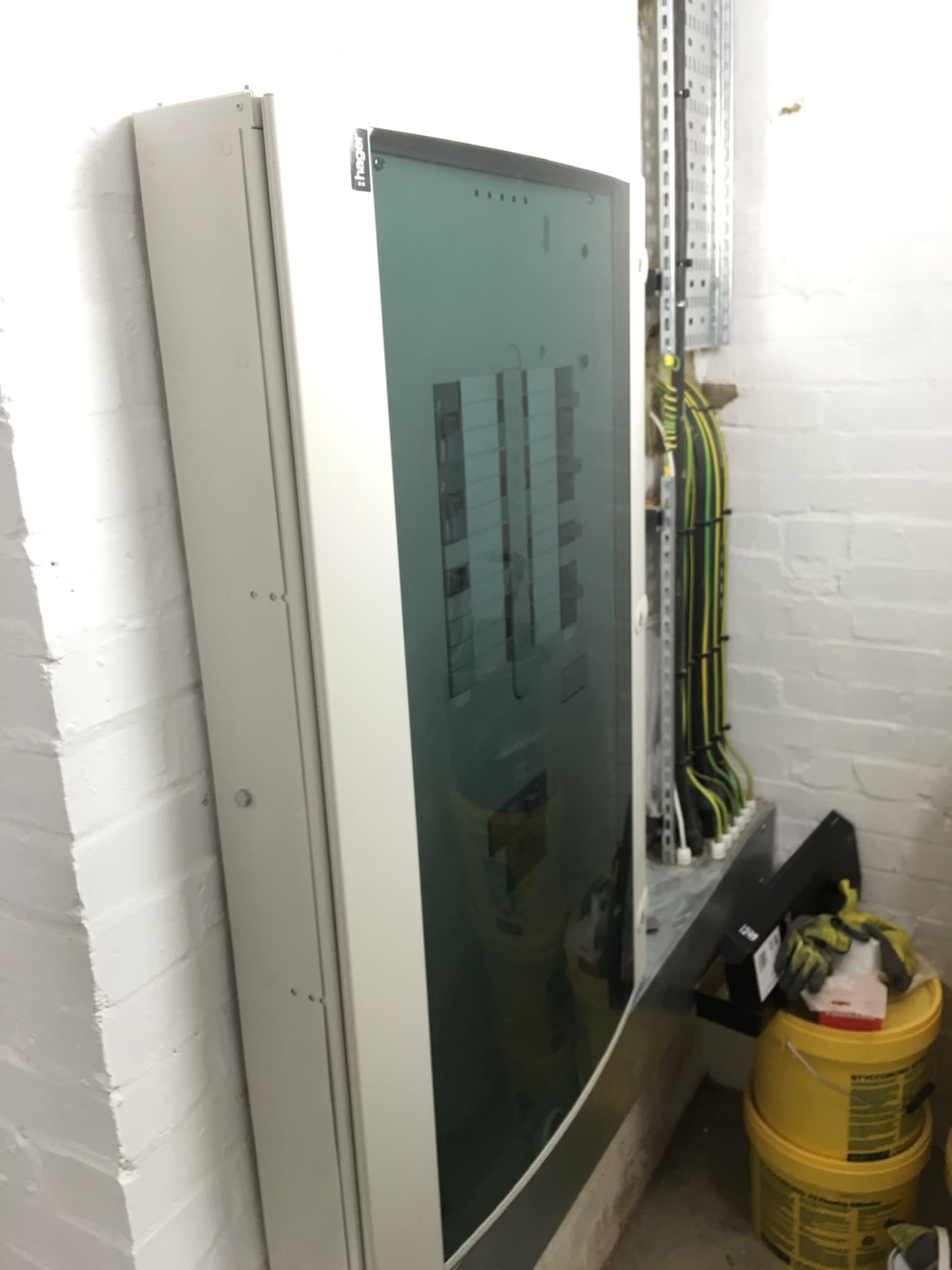 Organised outdoor electrical panel for business