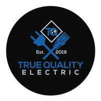 The logo for true quality electric shows a plug and a cable.